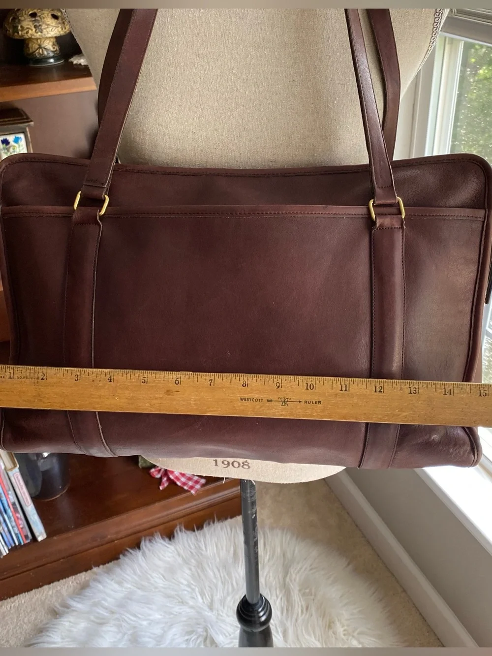 Vintage Coach Leather Tote Bag Classic Carryall Laptop Bag